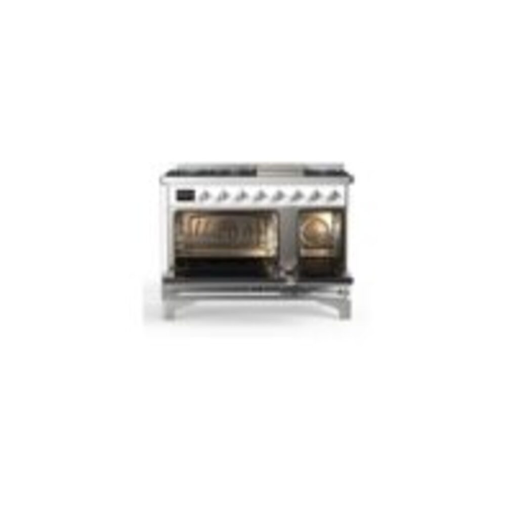 ILVE_UM12FDNS3RACLP_Majestic_II_48"_Dual_Fuel_Range_Top_Angle