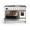 ILVE UM12F Majestic II 48 inch Dual Fuel Range with 8 Burners, Griddle