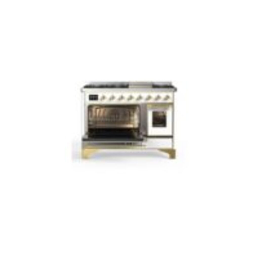 ILVE_UM12FDNS3RAGLP_Majestic_II_48"_Dual_Fuel_Range_Left_Angle