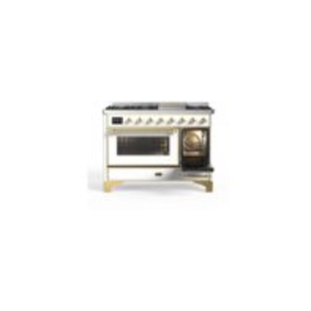 ILVE UM12F Majestic II 48 inch Dual Fuel Range with 8 Burners, Griddle