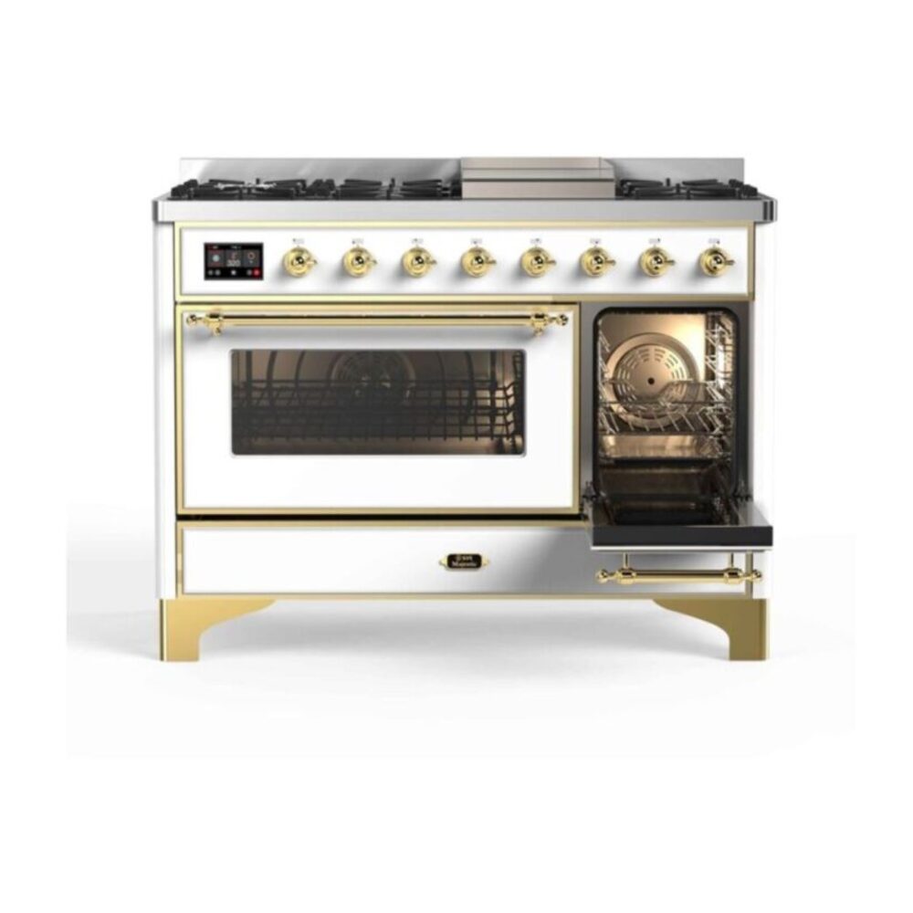 ILVE UM12F Majestic II 48 inch Dual Fuel Range with 8 Burners, Griddle