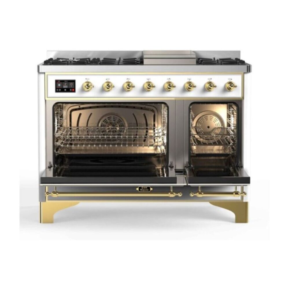 ILVE_UM12FDNS3RAG_Majestic_II_48"_Dual_Fuel_Range_Top_Angle