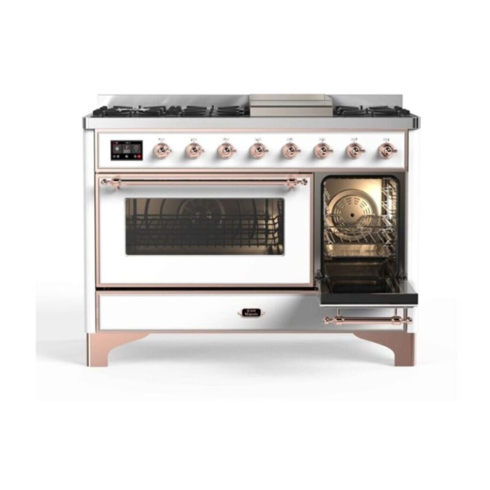 ILVE UM12F Majestic II 48 inch Dual Fuel Range with 8 Burners, Griddle
