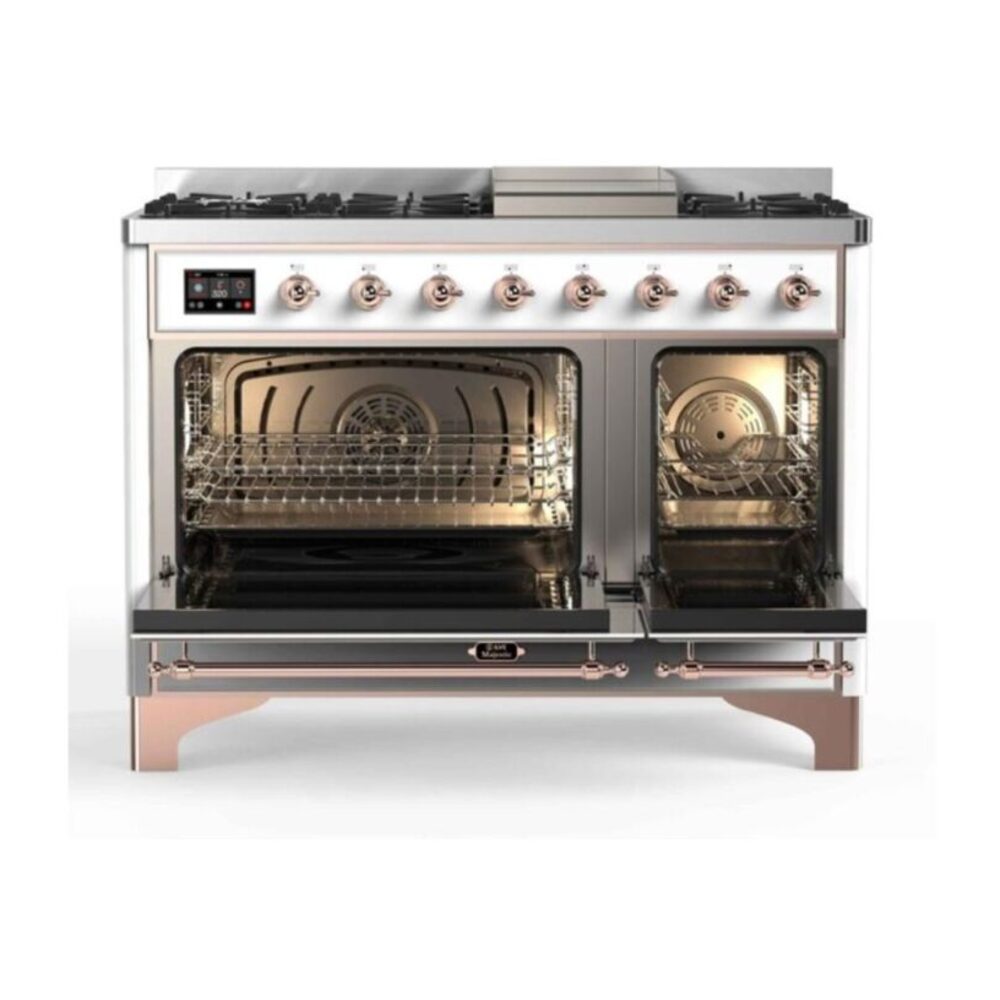 ILVE_UM12FDNS3RAPLP_Majestic_II_48"_Dual_Fuel_Range_Top_Angle