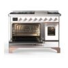 ILVE UM12F Majestic II 48 inch Dual Fuel Range with 8 Burners, Griddle