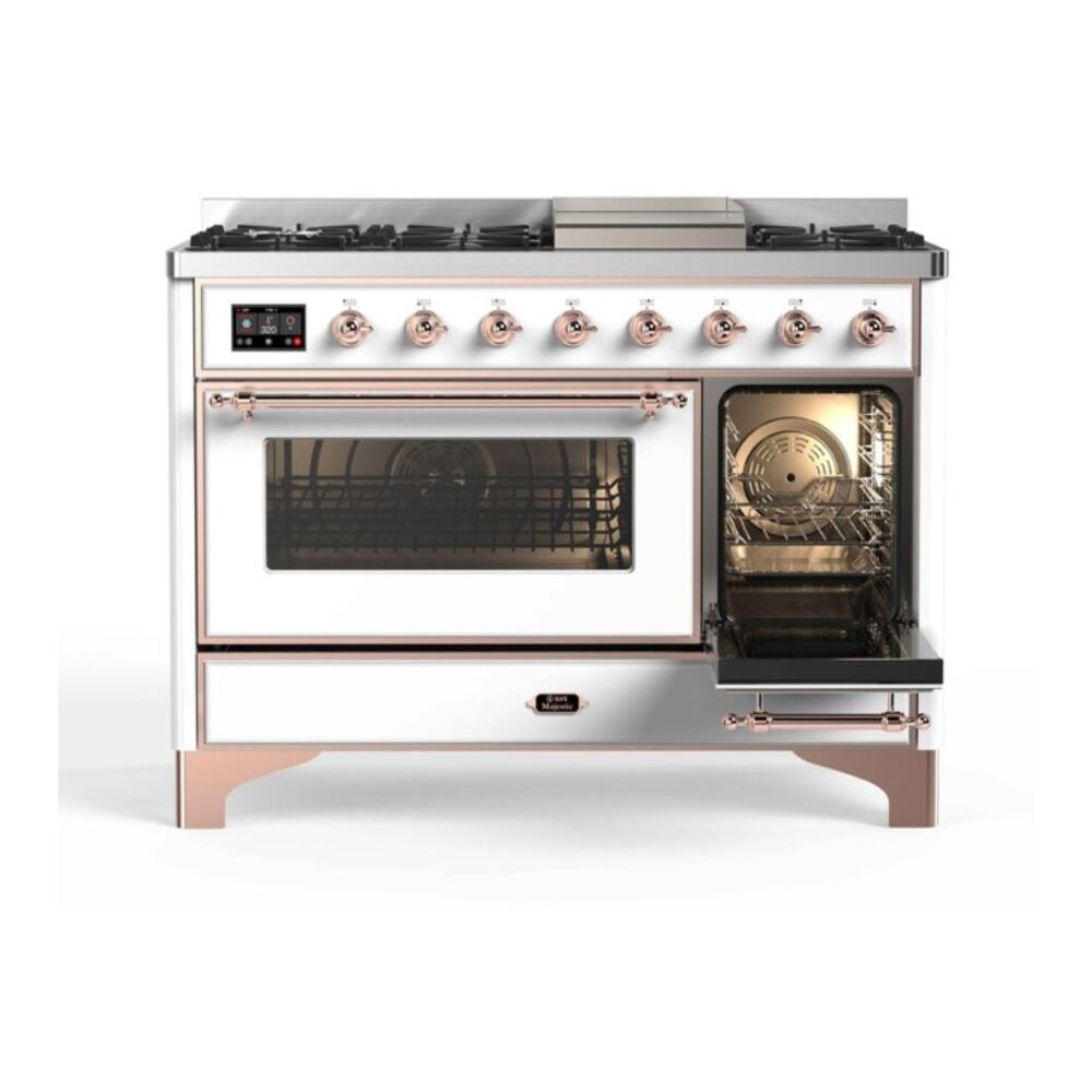 ILVE UM12F Majestic II 48 inch Dual Fuel Range with 8 Burners, Griddle