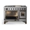 ILVE UM12F Majestic II 48 inch Dual Fuel Range with 8 Burners, Griddle