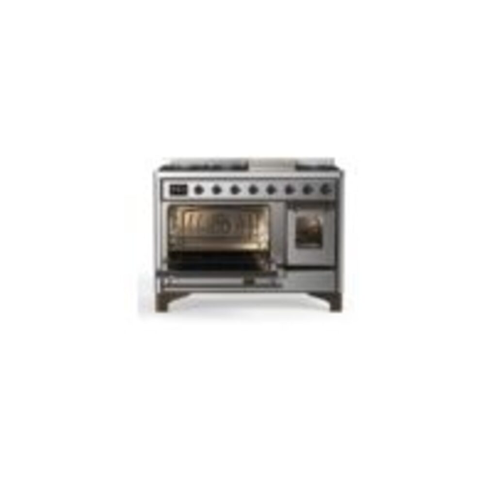 ILVE UM12F Majestic II 48 inch Dual Fuel Range with 8 Burners, Griddle