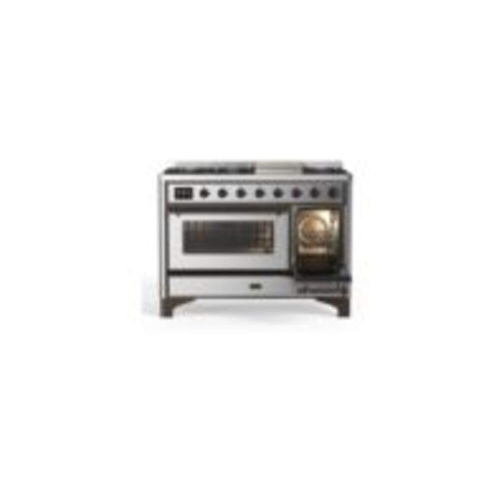 ILVE UM12F Majestic II 48 inch Dual Fuel Range with 8 Burners, Griddle