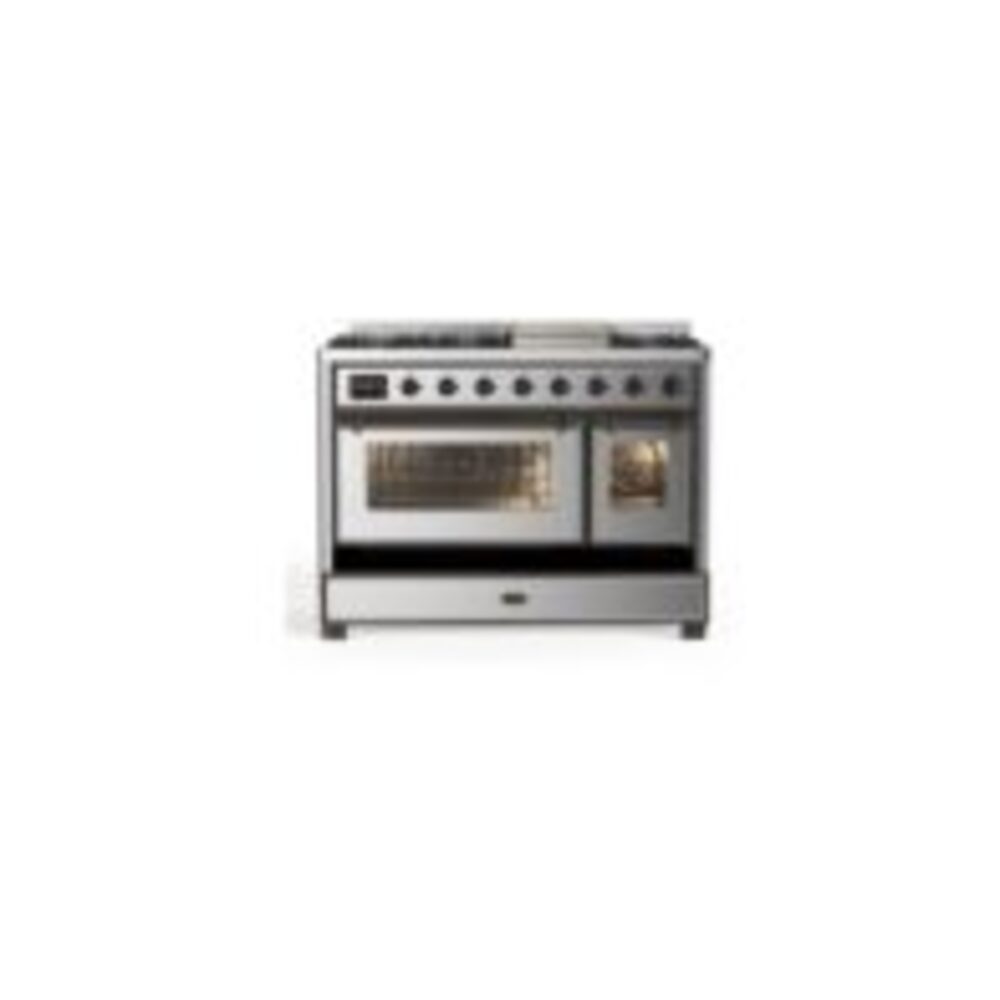 ILVE UM12F Majestic II 48 inch Dual Fuel Range with 8 Burners, Griddle