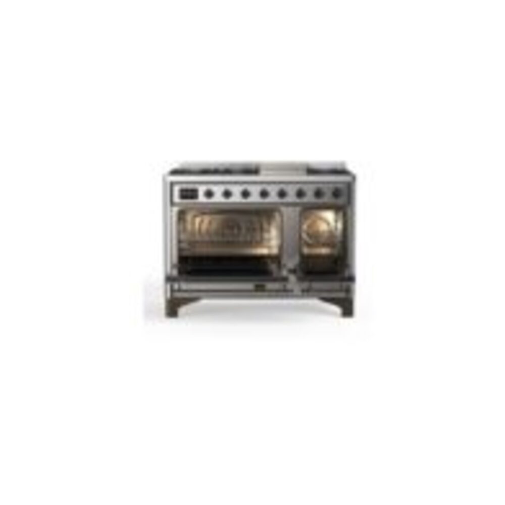 ILVE_UM12FDNS3SSBLP_Majestic_II_48"_Dual_Fuel_Range_Top_Angle