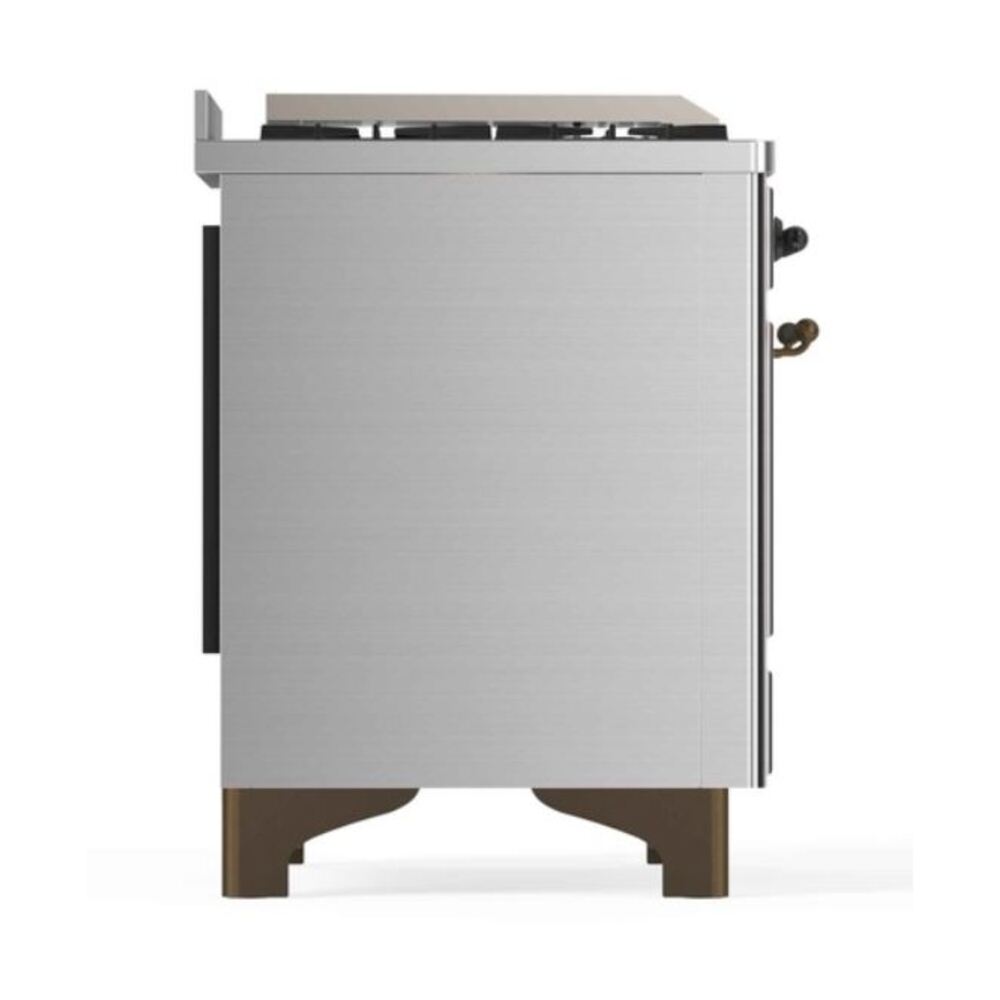 ILVE_UM12FDNS3SSBLP_Majestic_II_48"_Dual_Fuel_Range_Left_Angle