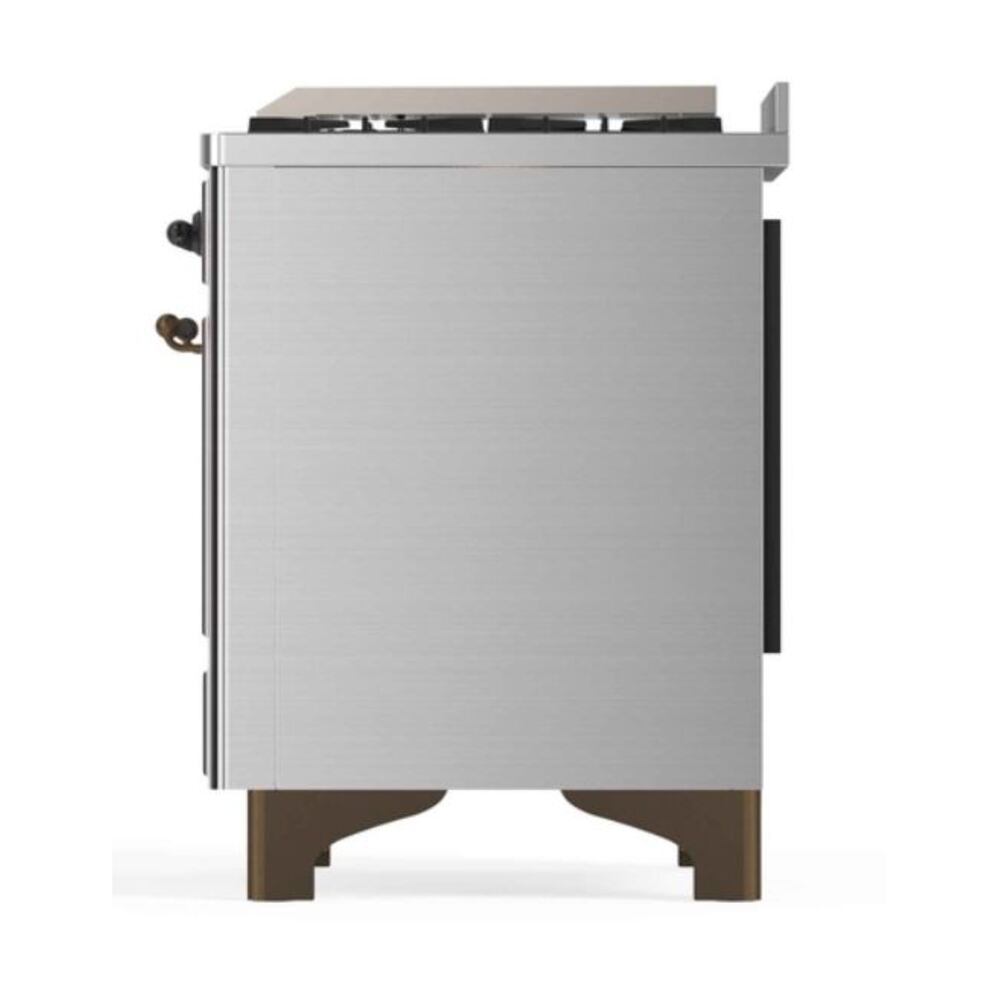 ILVE_UM12FDNS3SSBLP_Majestic_II_48"_Dual_Fuel_Range_Right_Angle