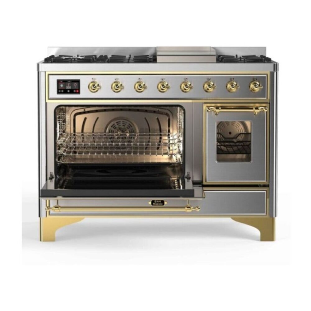 ILVE_UM12FDNS3SSG_Majestic_II_48"_Dual_Fuel_Range_left_oven