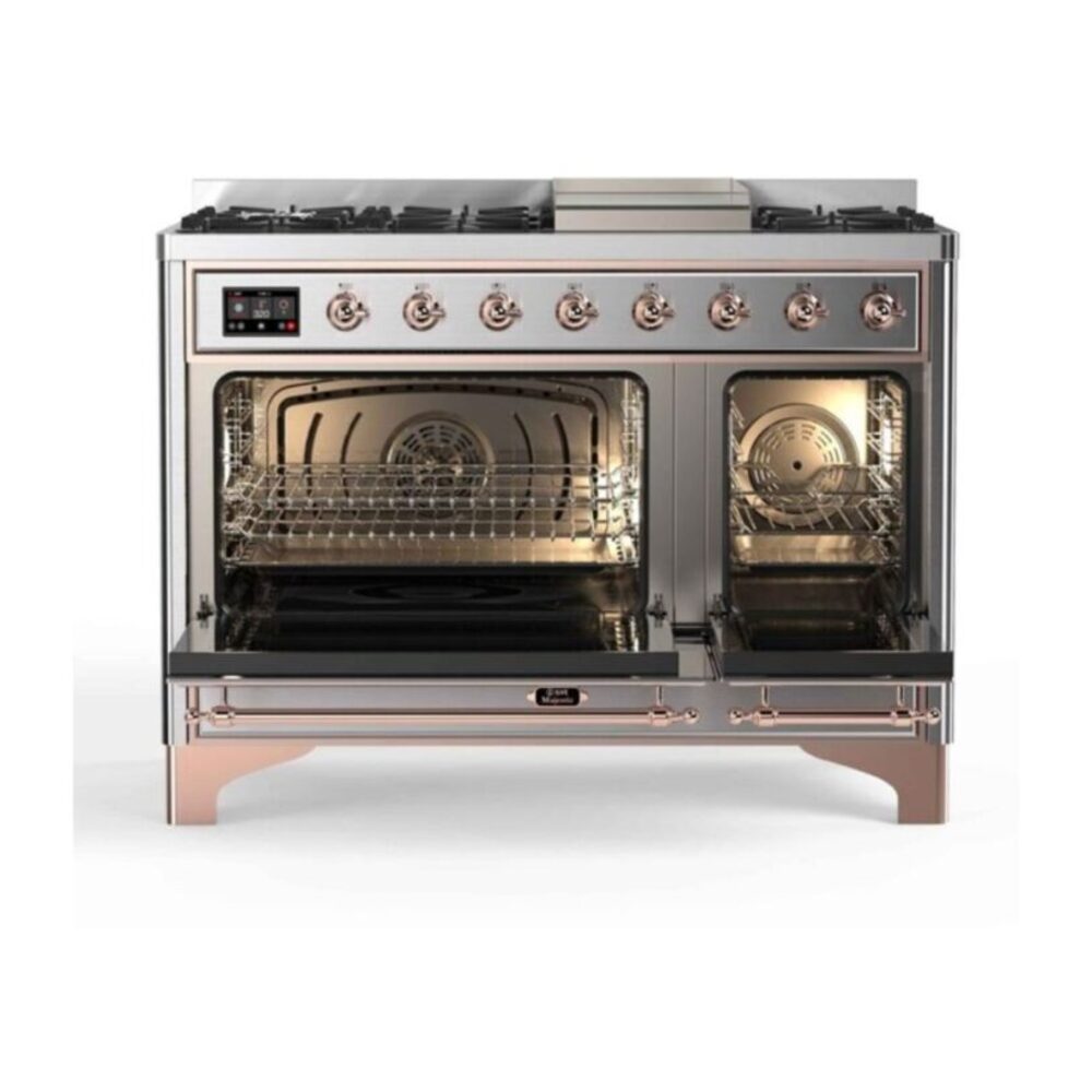 ILVE UM12F Majestic II 48 inch Dual Fuel Range with 8 Burners, Griddle