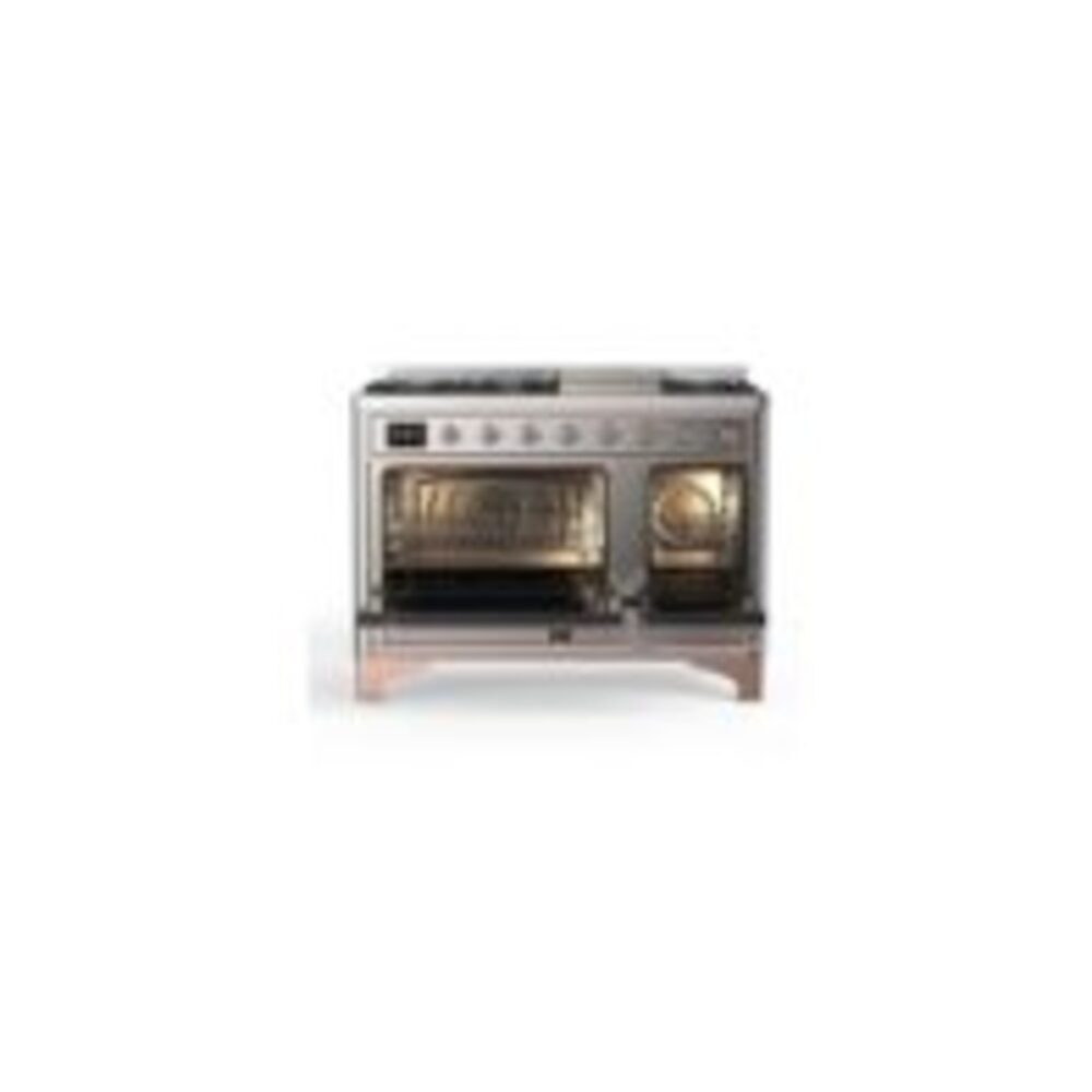 ILVE UM12F Majestic II 48 inch Dual Fuel Range with 8 Burners, Griddle