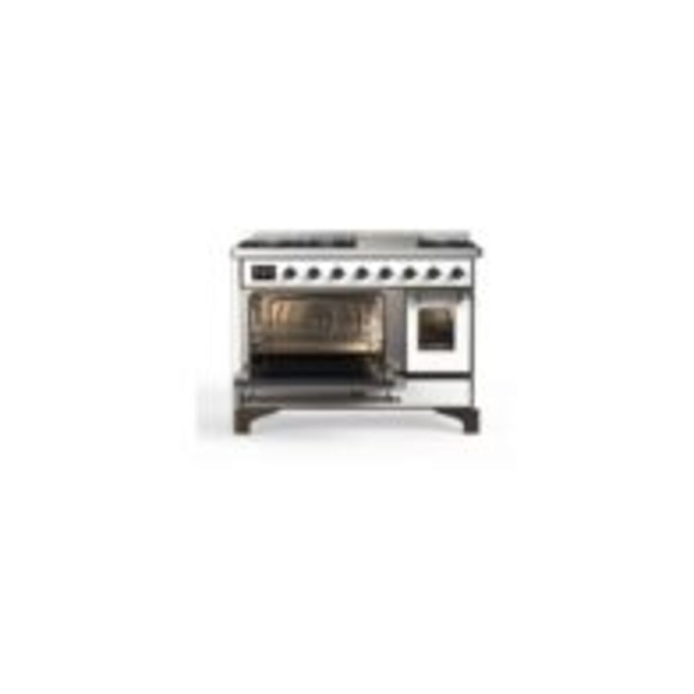 ILVE UM12F Majestic II 48 inch Dual Fuel Range with 8 Burners, Griddle