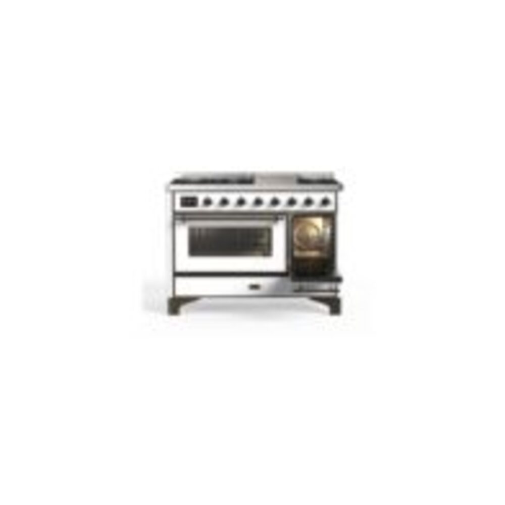 ILVE UM12F Majestic II 48 inch Dual Fuel Range with 8 Burners, Griddle