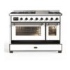 ILVE UM12F Majestic II 48 inch Dual Fuel Range with 8 Burners, Griddle