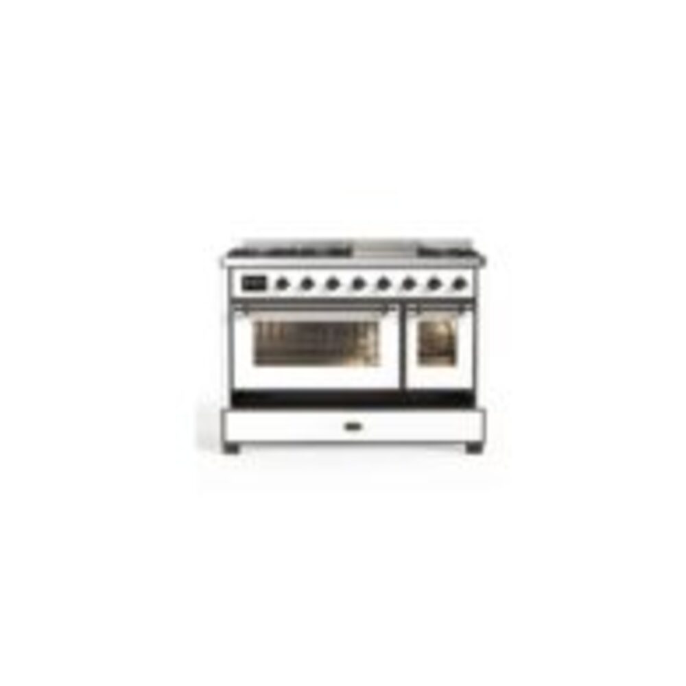 ILVE UM12F Majestic II 48 inch Dual Fuel Range with 8 Burners, Griddle