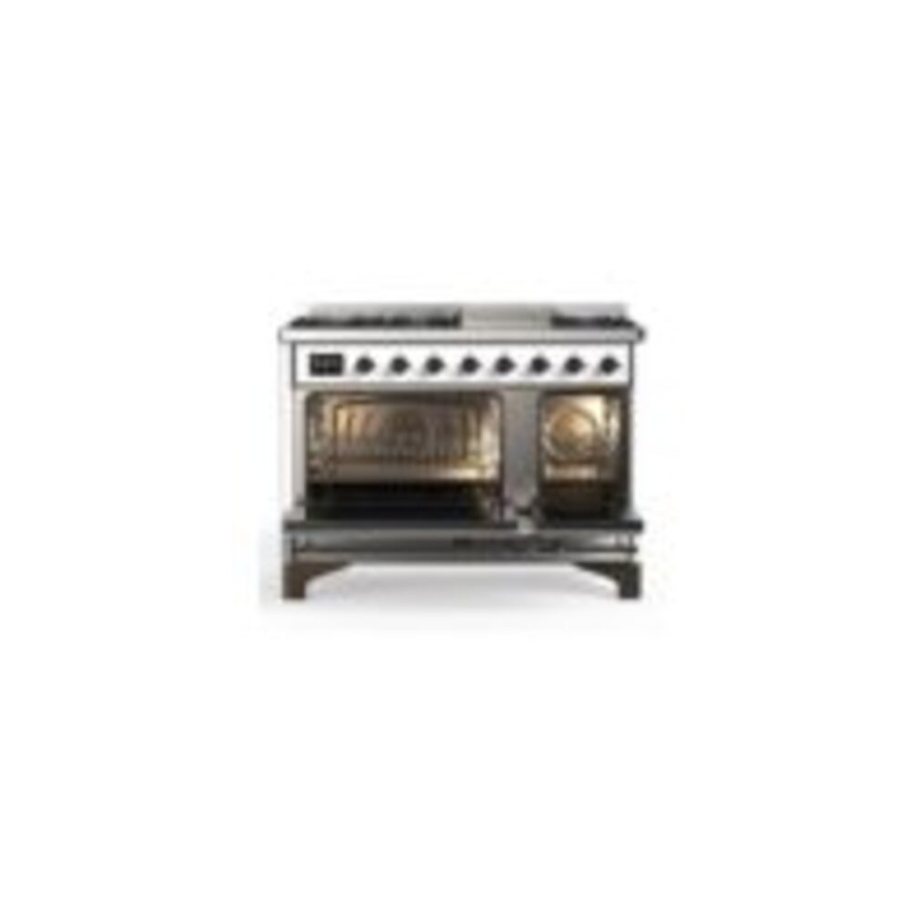 ILVE_UM12FDNS3WHBLP_Majestic_II_48"_Dual_Fuel_Range_Top_Angle
