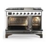 ILVE_UM12FDNS3WHBLP_Majestic_II_48"_Dual_Fuel_Range_Top_Angle