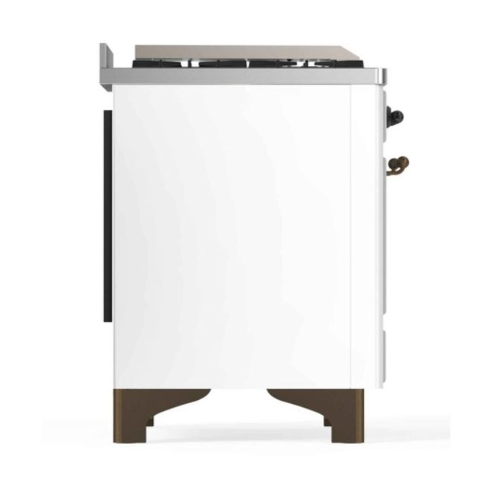 ILVE_UM12FDNS3WHBLP_Majestic_II_48"_Dual_Fuel_Range_Left_Angle