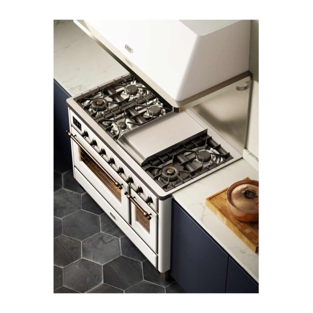 ILVE Majestic II 48" UM12FDNS3WHB Dual Fuel Range, Lifestyle