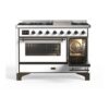 ILVE UM12F Majestic II 48 inch Dual Fuel Range with 8 Burners, Griddle