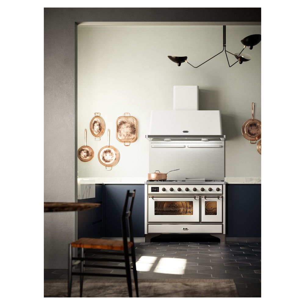 ILVE Majestic II 48" UM12FDNS3WHB Dual Fuel Range, Lifestyle