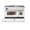 ILVE UM12F Majestic II 48 inch Dual Fuel Range with 8 Burners, Griddle