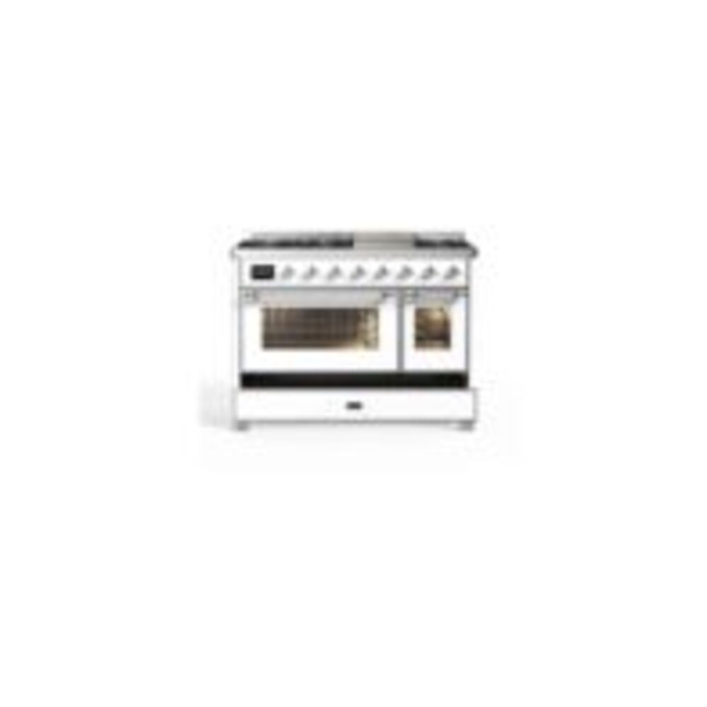 ILVE UM12F Majestic II 48 inch Dual Fuel Range with 8 Burners, Griddle
