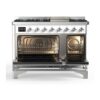 ILVE_UM12FDNS3WHCLP_Majestic_II_48"_Dual_Fuel_Range_Top_Angle