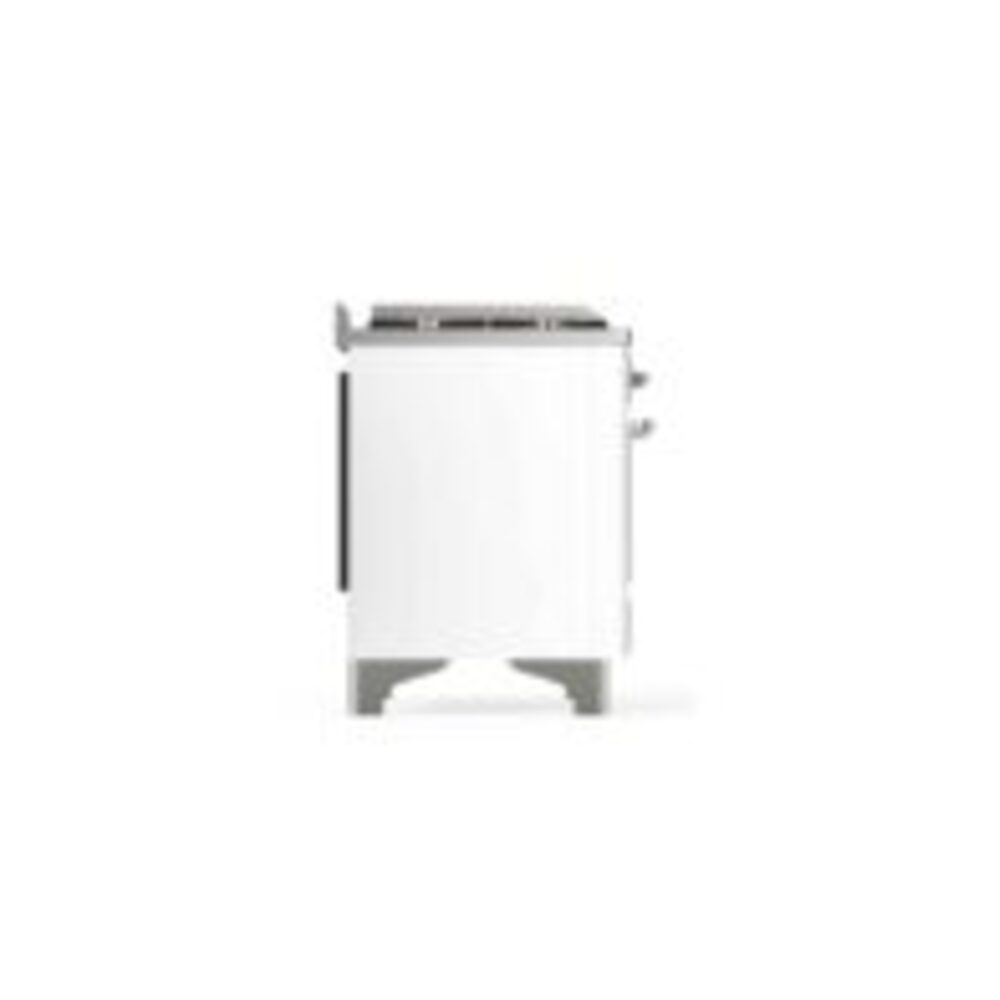 ILVE_UM12FDNS3WHCLP_Majestic_II_48"_Dual_Fuel_Range_Left_Angle