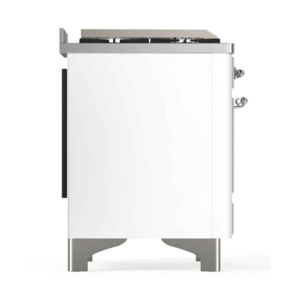 ILVE_UM12FDNS3WHCLP_Majestic_II_48"_Dual_Fuel_Range_Left_Angle