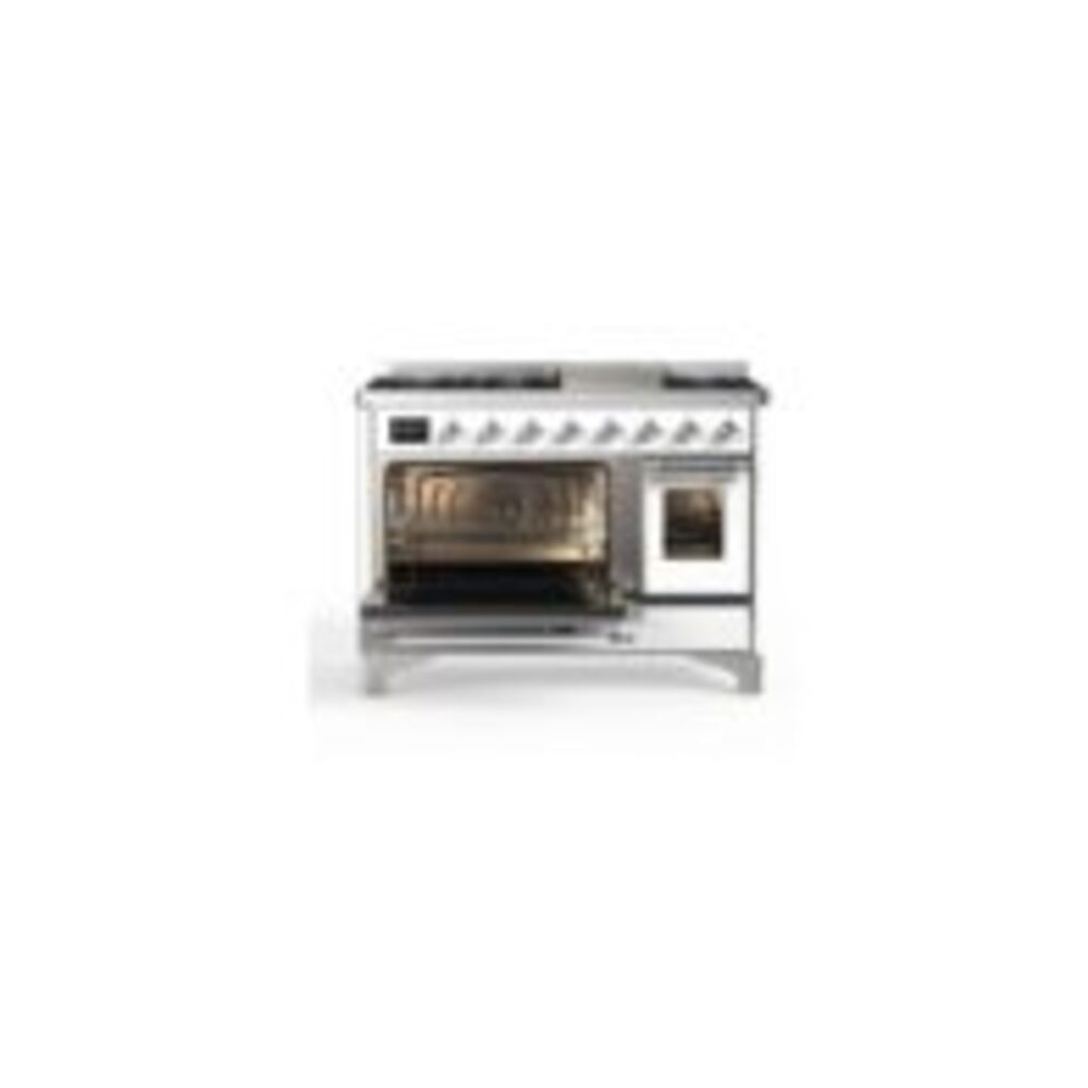 ILVE UM12F Majestic II 48 inch Dual Fuel Range with 8 Burners, Griddle