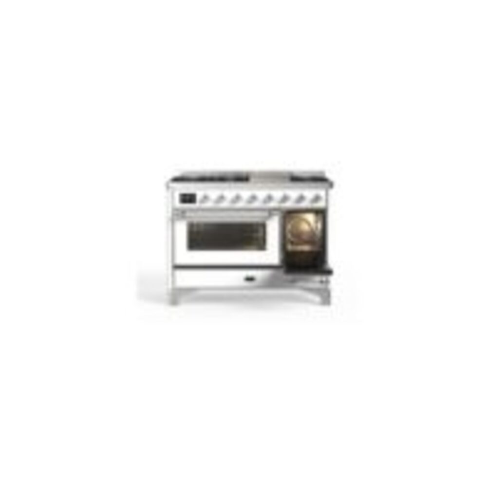 ILVE UM12F Majestic II 48 inch Dual Fuel Range with 8 Burners, Griddle