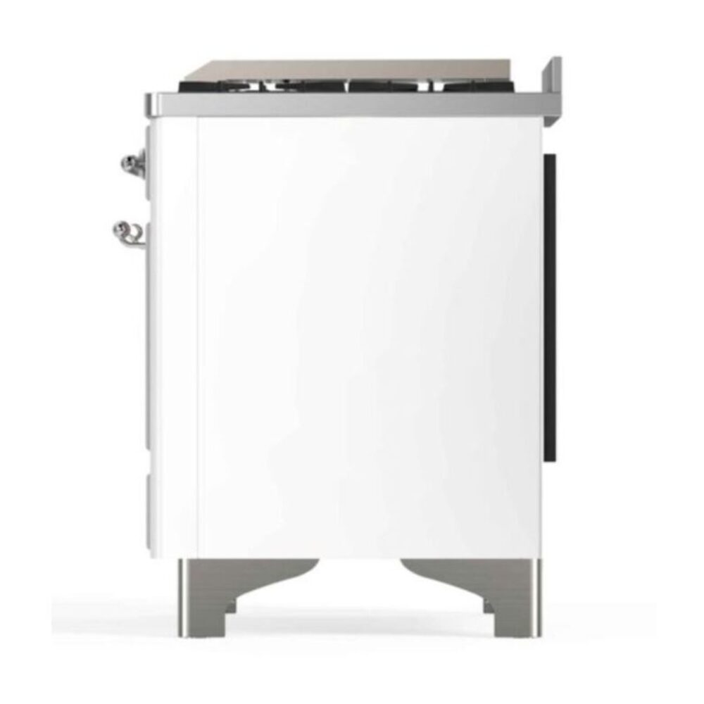 ILVE_UM12FDNS3WHC_Majestic_II_48"_Dual_Fuel_Range_Right_Angle
