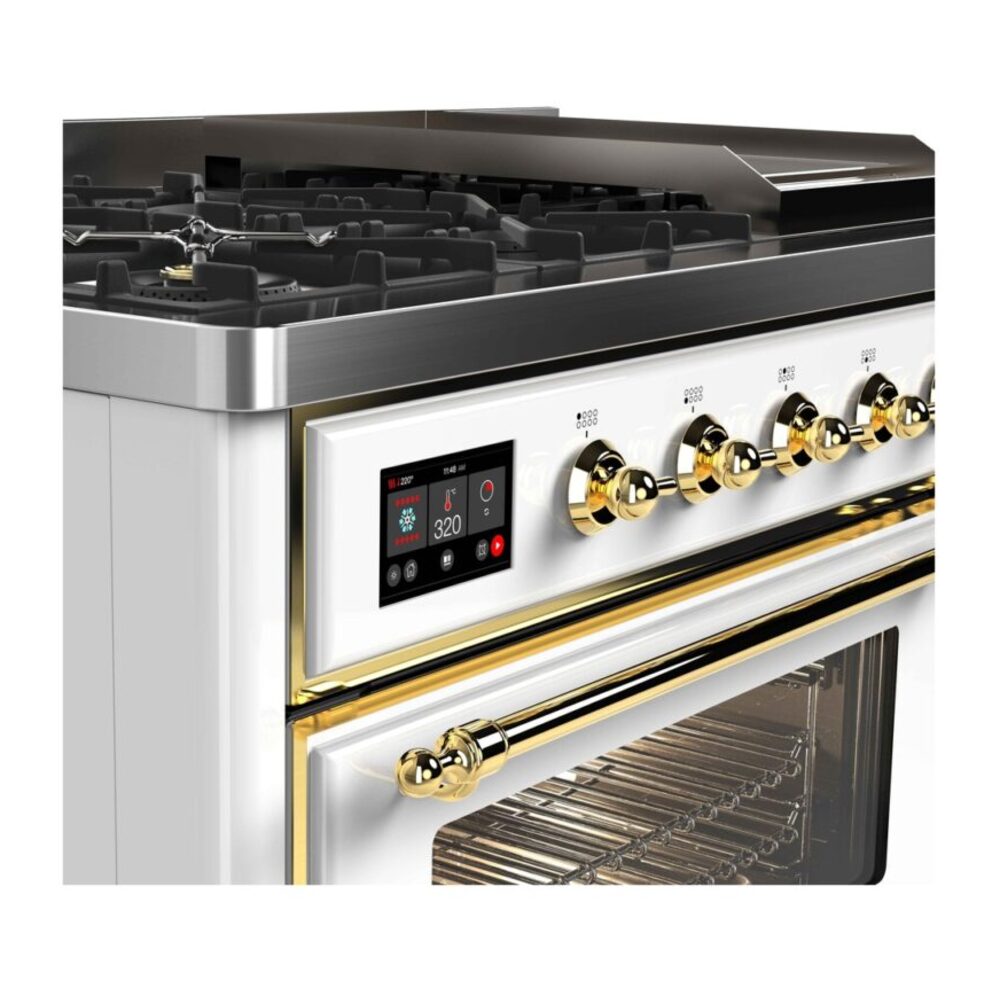 ILVE_UM12FDNS3WHG_Majestic_II_48"_Dual_Fuel_Range_front