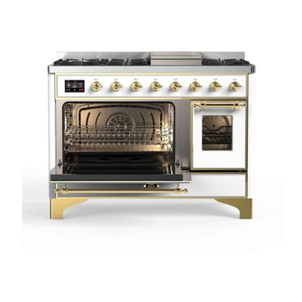 ILVE_UM12FDNS3WHG_Majestic_II_48"_Dual_Fuel_Range_left_oven