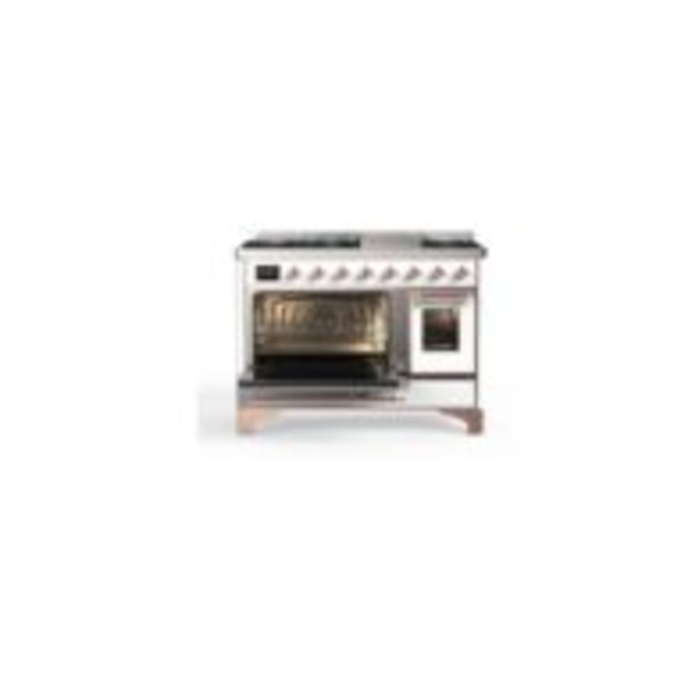 ILVE UM12F Majestic II 48 inch Dual Fuel Range with 8 Burners, Griddle