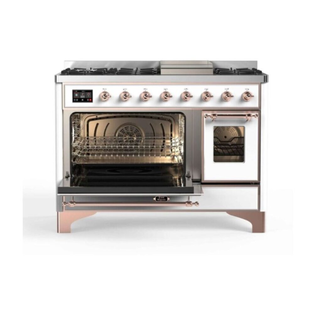 ILVE UM12F Majestic II 48 inch Dual Fuel Range with 8 Burners, Griddle