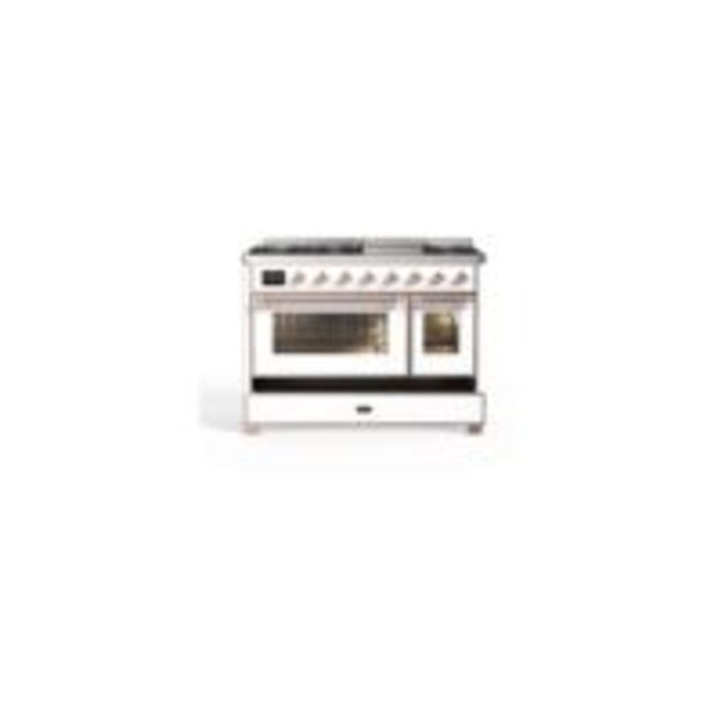 ILVE UM12F Majestic II 48 inch Dual Fuel Range with 8 Burners, Griddle
