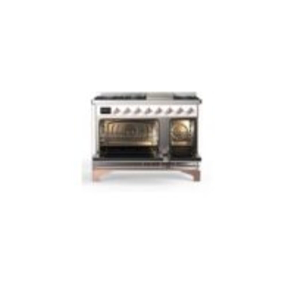 ILVE_UM12FDNS3WHPLP_Majestic_II_48"_Dual_Fuel_Range_Top_Angle