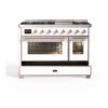ILVE UM12F Majestic II 48 inch Dual Fuel Range with 8 Burners, Griddle
