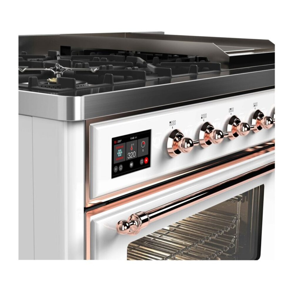 ILVE UM12F Majestic II 48 inch Dual Fuel Range with 8 Burners, Griddle