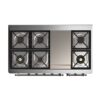 ILVE UM12F Majestic II 48 inch Dual Fuel Range with 8 Burners, Griddle