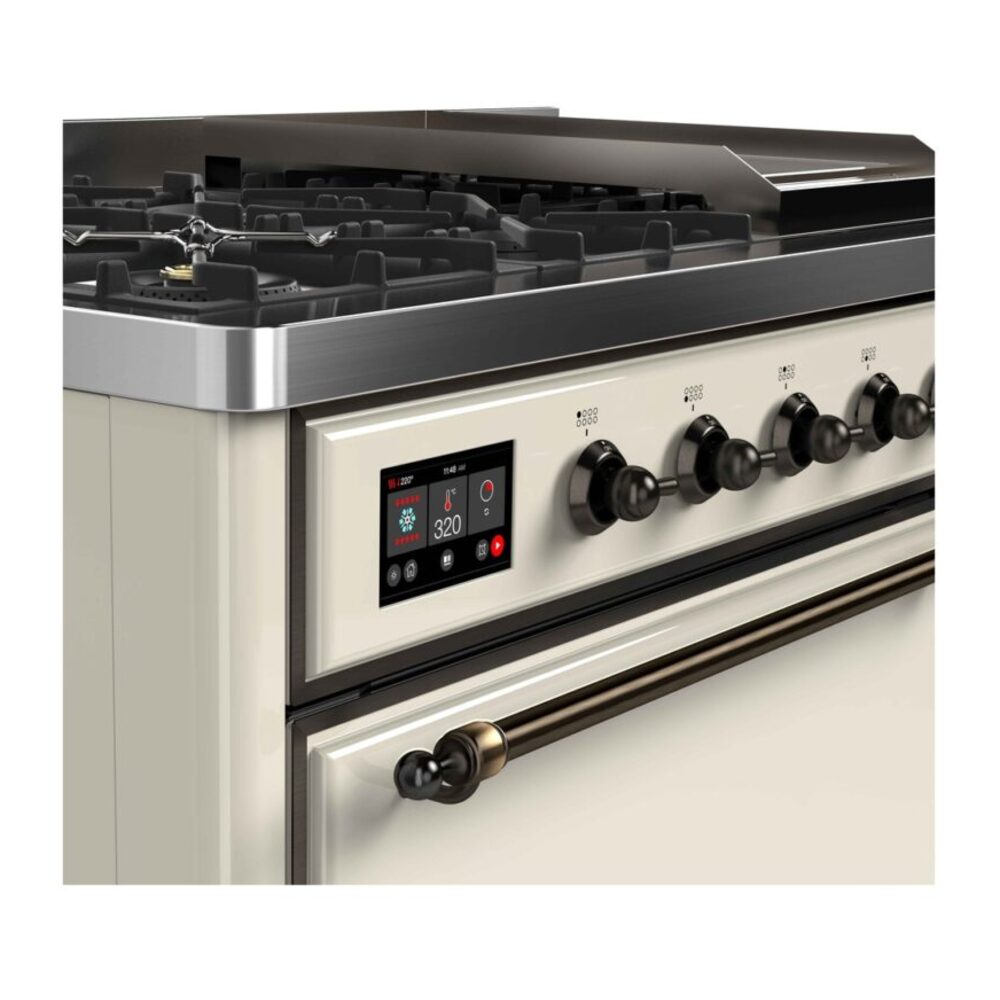 ILVE UM12F Majestic II 48 inch Dual Fuel Range with 8 Burners, Griddle