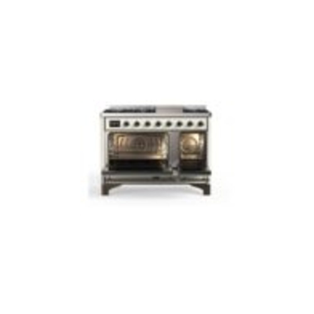 ILVE_UM12FDQNS3AWBLP_Majestic_II_48"_Dual_Fuel_Range_Top_Angle