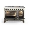 ILVE_UM12FDQNS3AWBLP_Majestic_II_48"_Dual_Fuel_Range_Top_Angle